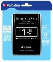 Verbatim Disque dur portable USB Store 'n' Go 3.0, 1 To, noir