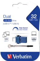 Verbatim Clé USB à double connectique de type C/USB 3.0 32 Go - 5