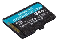 Kingston Technology Carte microSDXC Canvas Go Plus 200 Mo/s A2 U3 V30 64 Go + adaptateur - 5