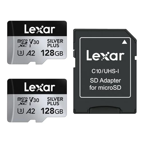 Carte MicroSDXC Lexar Silver Plus 256 Go - Haute Vitesse pour Vos Créations