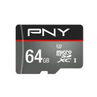 Carte MicroSDXC PNY Performance Plus 64 Go Classe 10 avec Adaptateur SD - 4
