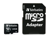 Verbatim Pro 64 Go MicroSDXC UHS Classe 10