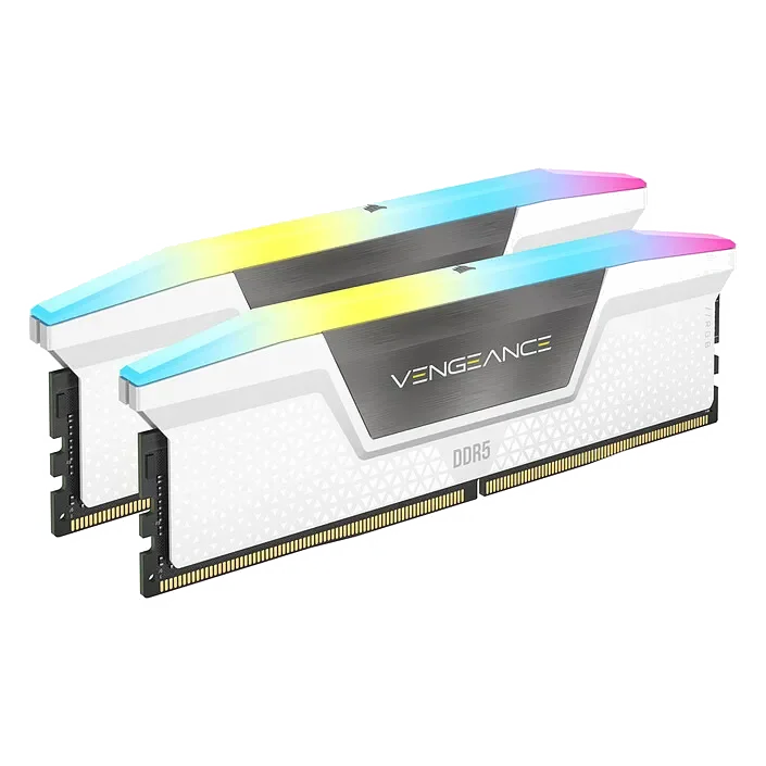 Kit Barrettes mémoire 32Go (2x16Go) DIMM DDR5 Corsair Vengeance  5200MHz CL40 (Blanc)