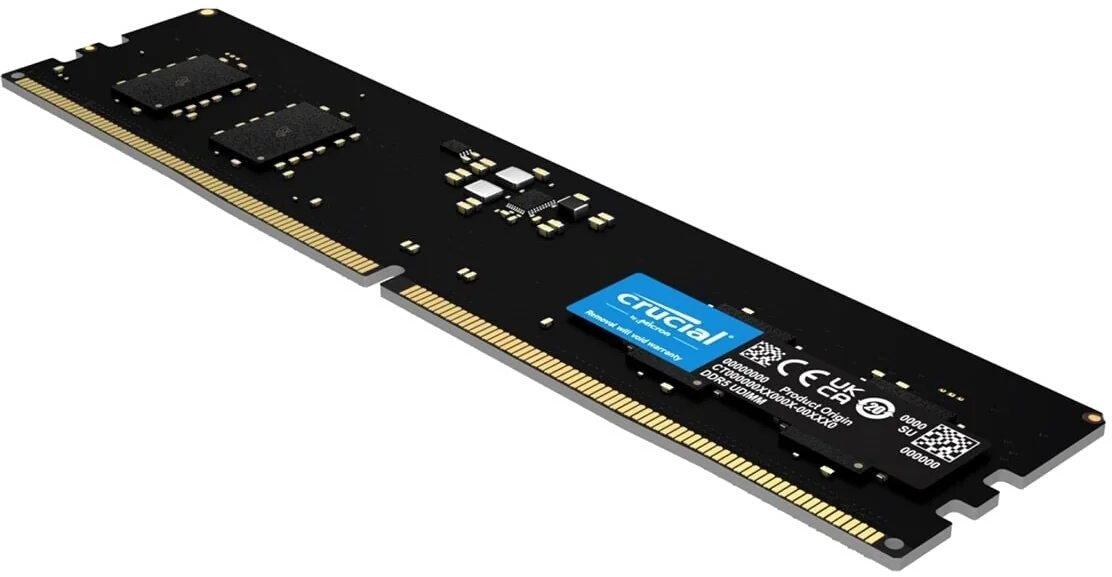 Barrette Mémoire Crucial 16Go DDR5 4800MHz CL40 - Noir