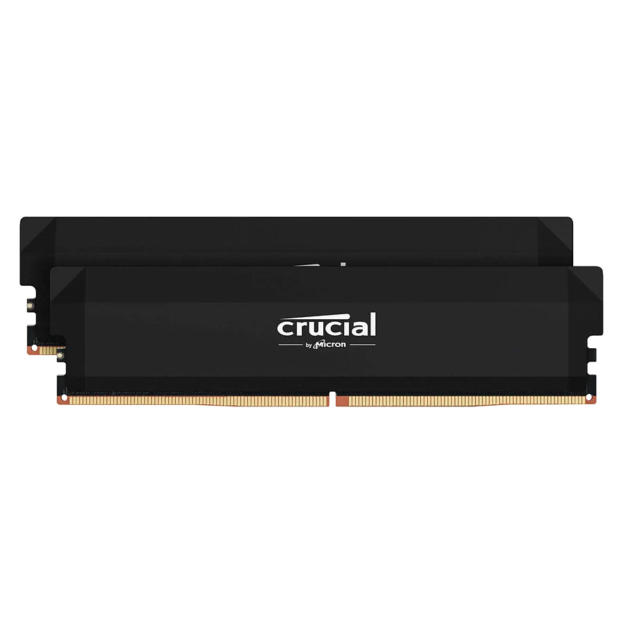 Kit RAM Crucial Pro OC Gaming 32Go (2x16Go) DDR5 6000MHz CL36 Noir
