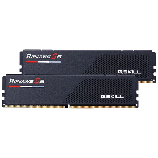Kit Barrettes mémoire 32Go (2x16Go) DIMM DDR5 G.Skill Ripjaws S5 6000MHz (Noir)