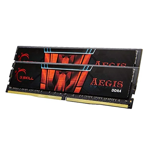 Kit Barrette Mémoire G.Skill Aegis 32Go (2x16Go) DDR4 3200MHz Noir/Rouge