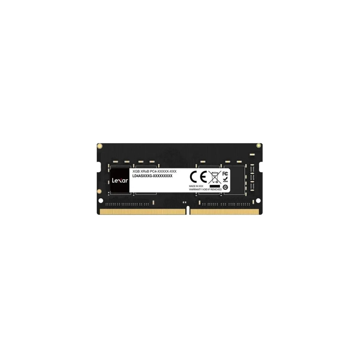 Barrette mémoire SODIMM DDR4 16Go Lexar  3200Mhz (Noir)