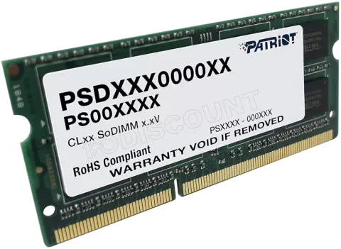 Barrette Mémoire SODIMM DDR3L 4Go Patriot Signature Line 1600MHz