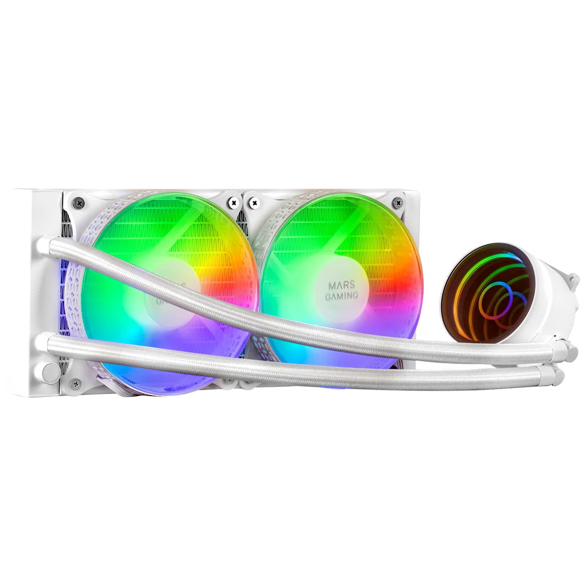 Mars Gaming MLONE240 Processeur Kit de refroidissement du liquide 12 cm Blanc 1 pièce(s)