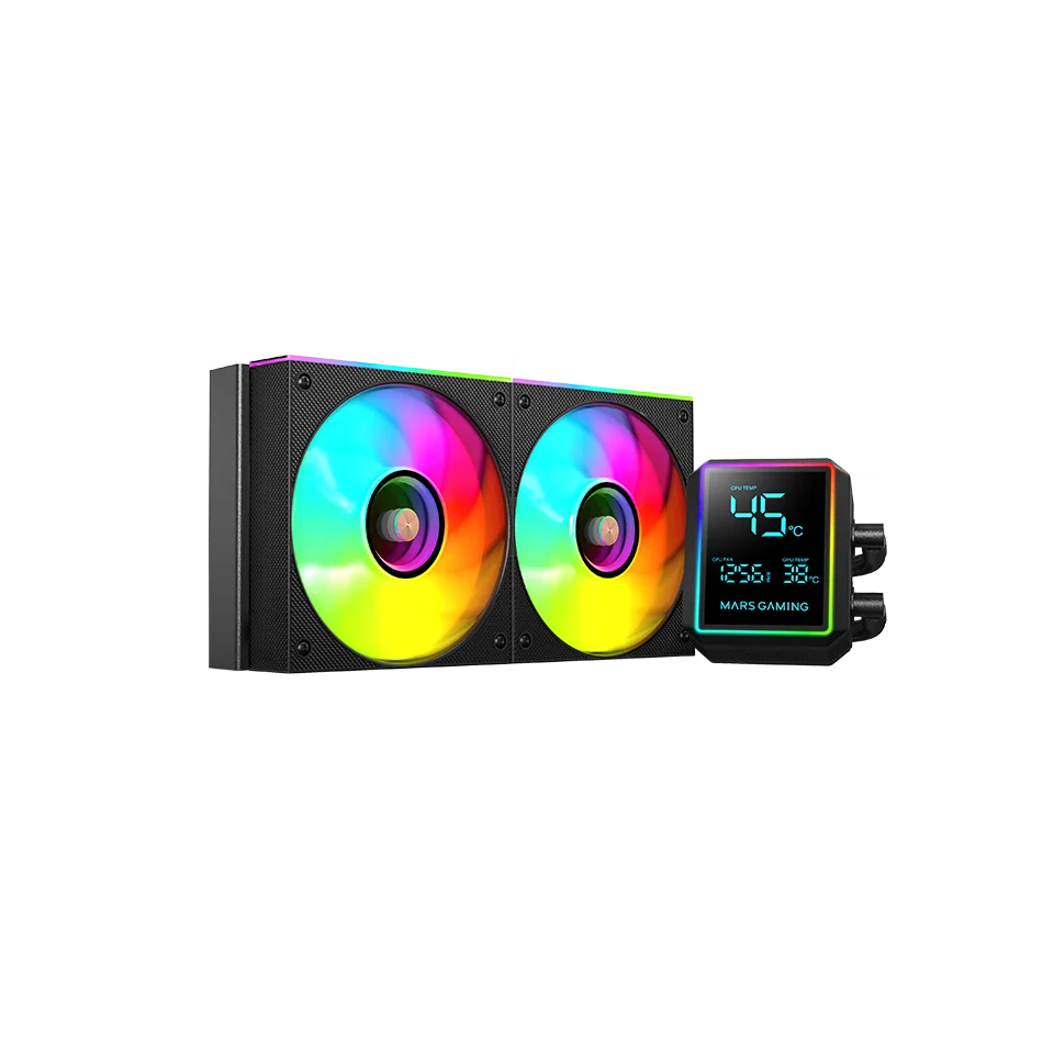 Mars Gaming ML-LCDPRO240 Processeur Refroidisseur de liquide tout-en-un 12 cm Noir 1 pièce(s)