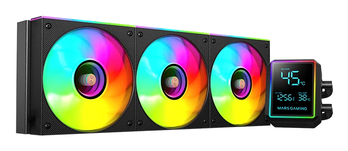 Mars Gaming ML-LCDPRO360 Processeur Refroidisseur de liquide tout-en-un 12 cm Noir 1 pièce(s)