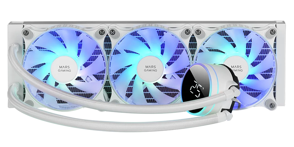 Mars Gaming ML-LCD360W Processeur Kit de refroidissement du liquide 12 cm Blanc 1 pièce(s)