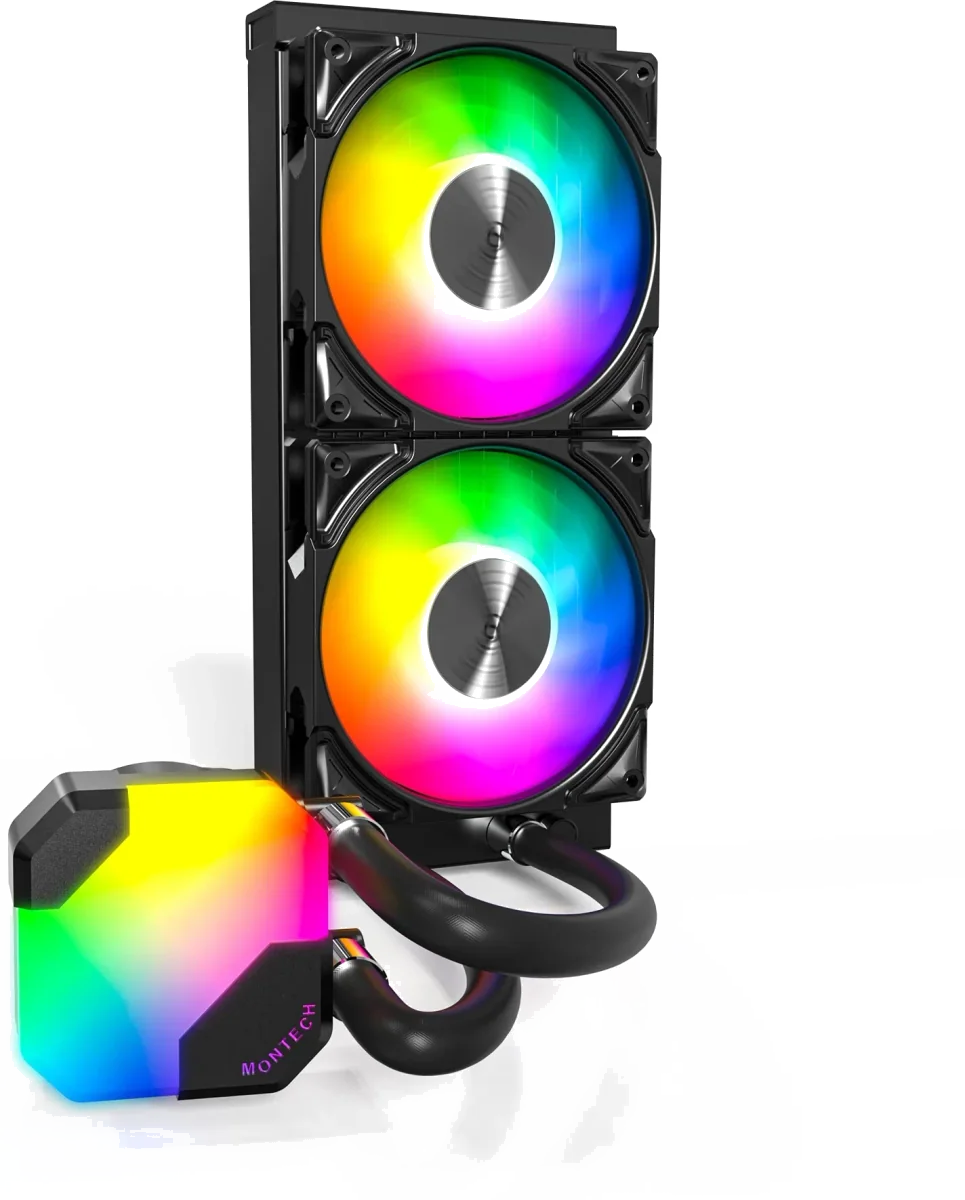 Kit Watercooling AIO Montech HyperFlow RGB 240mm - Blanc