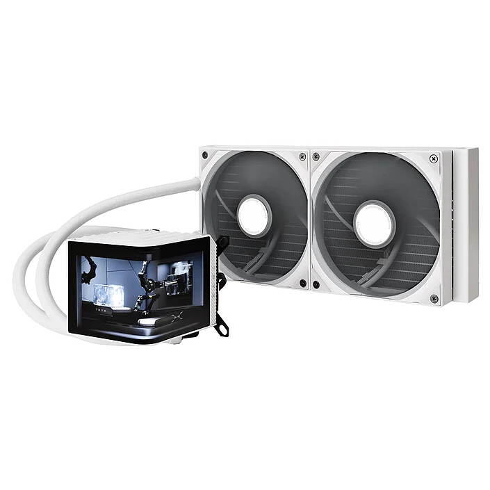 Kit Watercooling AIO TRYX PANORAMA 280mm Blanc avec Écran AMOLED
