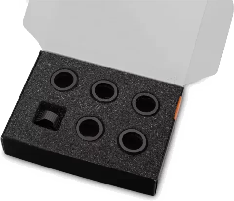 Lot de 6 Anneaux de Serrage EK-Quantum Torque Compression Ring HDC 14 Noir