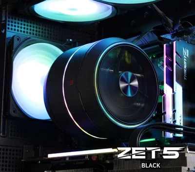 Ventirad Processeur Zalman ZET 5 Noir - Design Turbine, 5 Heatpipes, ARGB