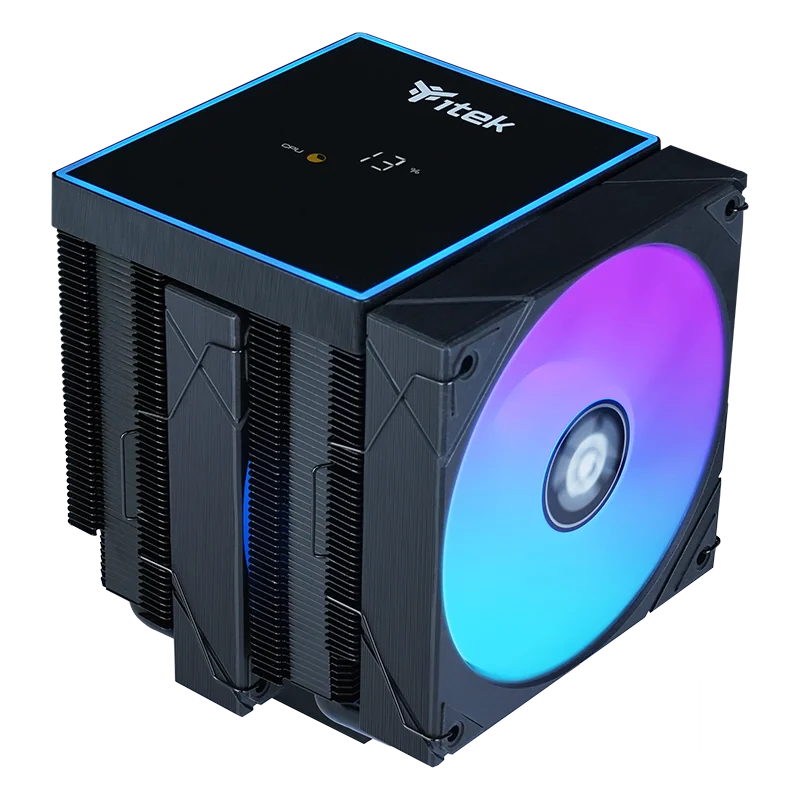 itek ICY-6HATP Processeur Refroidisseur d'air 12 cm Noir