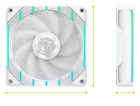Ventilateur de boitier Gamemax Tornado T12 RGB - 12cm (Blanc)