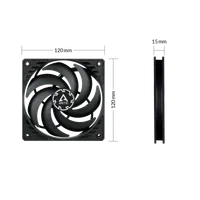 ARCTIC P12 Slim PWM PST Boitier PC Ventilateur 12 cm Noir 1 pièce(s) - 3