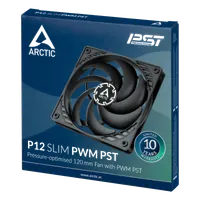ARCTIC P12 Slim PWM PST Boitier PC Ventilateur 12 cm Noir 1 pièce(s) - 6