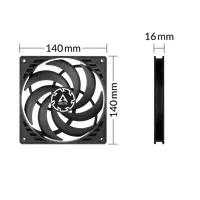 ARCTIC P14 Slim PWM PST Boitier PC Ventilateur 14 cm Noir 1 pièce(s) - 4