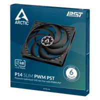 ARCTIC P14 Slim PWM PST Boitier PC Ventilateur 14 cm Noir 1 pièce(s) - 5