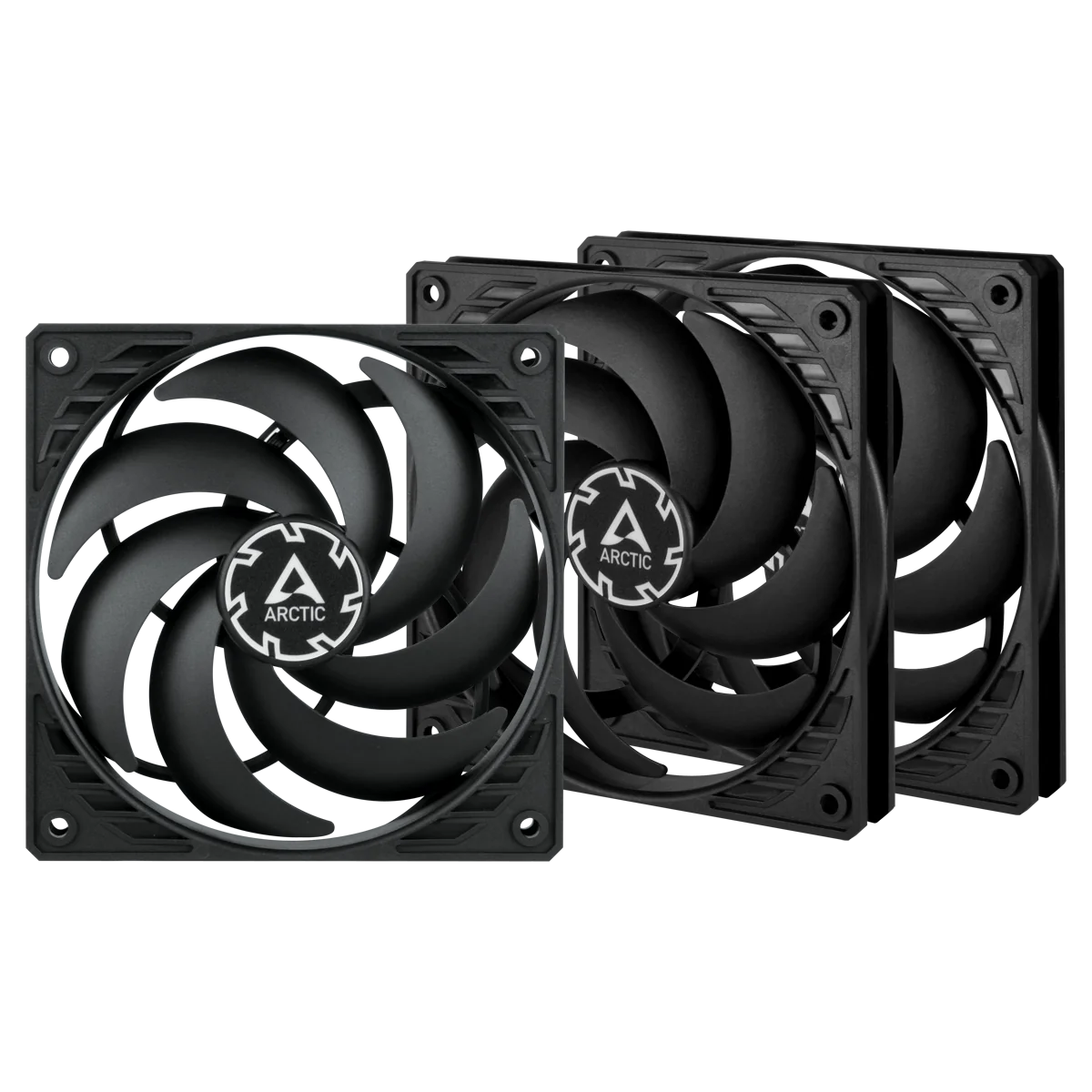 ARCTIC P12 Slim PWM PST Boitier PC Ventilateur 12 cm Noir 3 pièce(s)