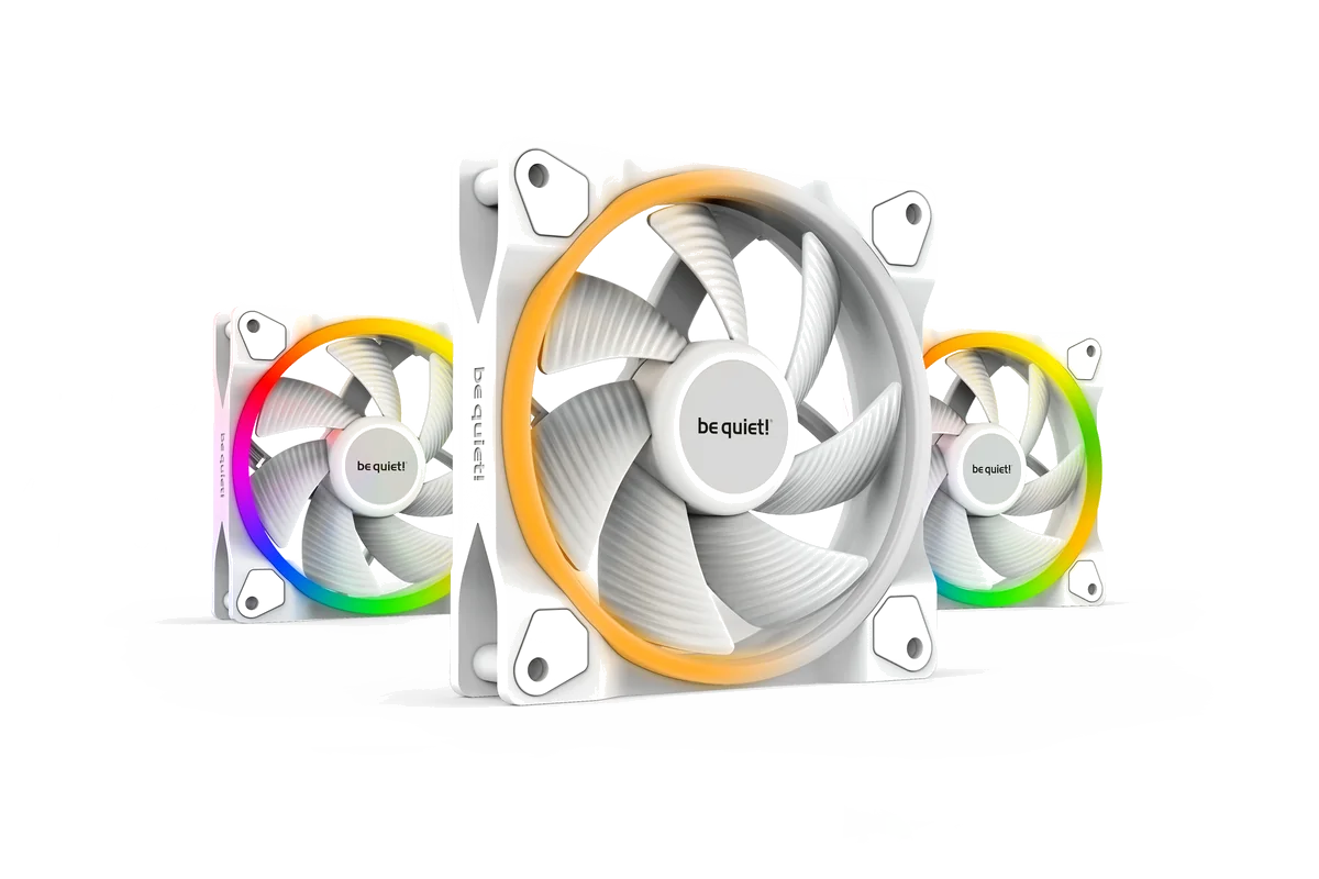 be quiet! Light Wings 120 mm PWM | Ventilateur PC ARGB White, Pack de 3