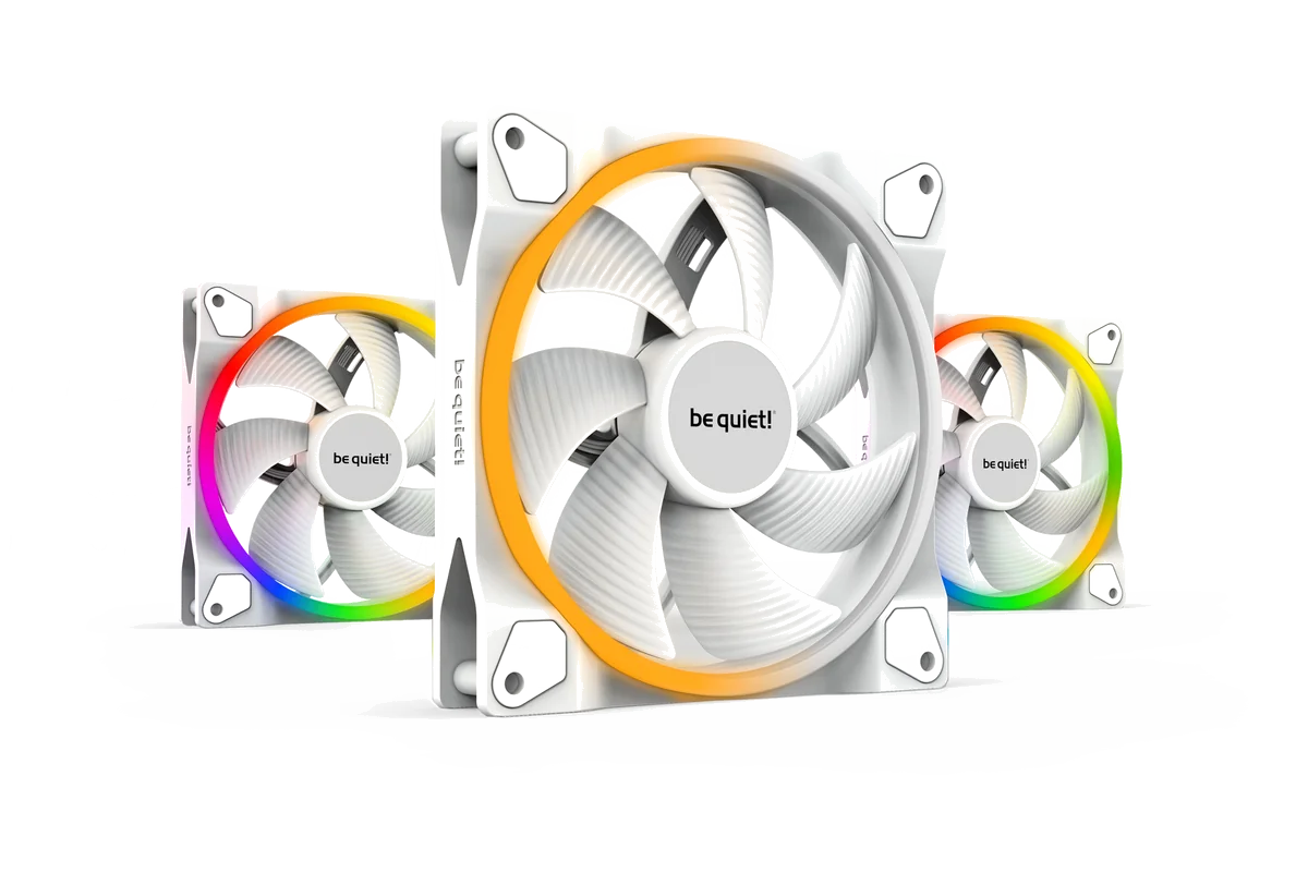 be quiet! Light Wings 140 mm PWM | Ventilateur PC ARGB White, Pack de 3