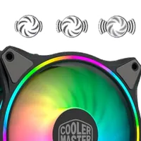 Ventilateur Boîtier Cooler Master MasterFan MF140 Halo² RGB 14cm Blanc - 4