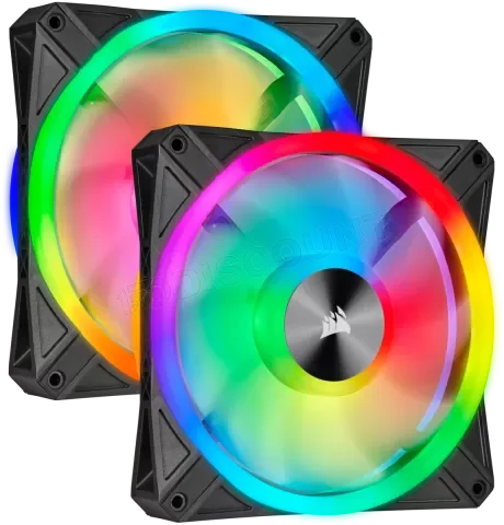 Lot de 2 Ventilateurs Boîtier Corsair LL140 RGB PWM 14cm Noir