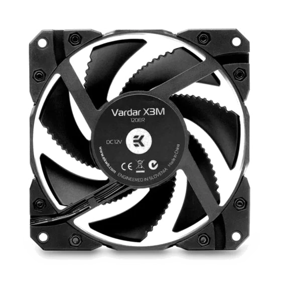 Ventilateur Boîtier EK-Vardar X3M 120ER DRGB 12cm Noir - Refroidissement Haute Performance