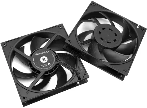 Lot de 2 Ventilateurs EK-Vardar EVO 140ER BB 14cm Noir - Haute Pression Statique