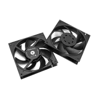 Lot de 2 Ventilateurs EK-Vardar EVO 140ER BB 14cm Noir - Haute Pression Statique - 3