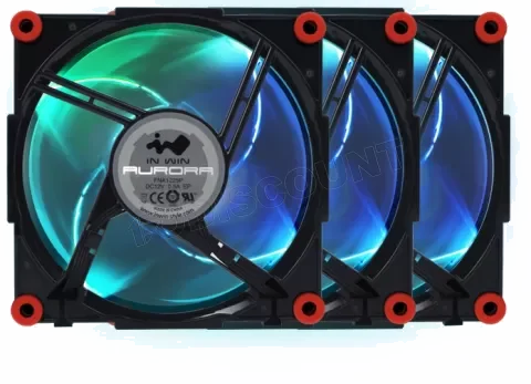 Lot de 3 Ventilateurs In Win Aurora RGB 12cm Noir/Rouge