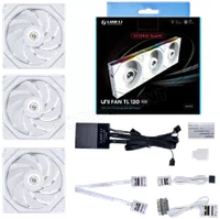 Lot de 3 Ventilateurs Lian Li Uni Fan TL RGB 12cm Blanc - 2