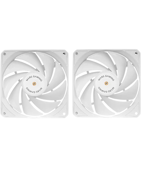 Mars Gaming MF-NCLX2W Boitier PC Ventilateur 12 cm Blanc 2 pièce(s)