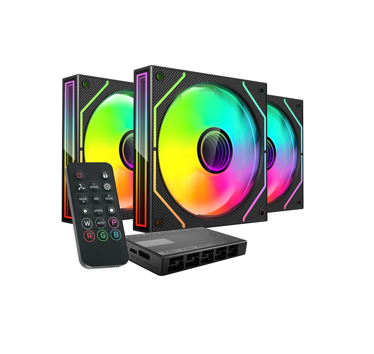 Mars Gaming MF3DPROKIT système de refroidissement d’ordinateur Boitier PC Ventilateur 12 cm Noir