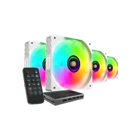 Mars Gaming MFSI4KITW - Kit 4 Ventilateurs Boîtier PC 12cm Blanc