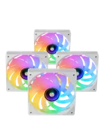 Mars Gaming MFSI4KITW - Kit 4 Ventilateurs Boîtier PC 12cm Blanc - 2