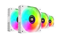 Mars Gaming MFSI4KITW - Kit 4 Ventilateurs Boîtier PC 12cm Blanc - 3