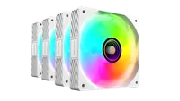 Mars Gaming MFSI4KITW - Kit 4 Ventilateurs Boîtier PC 12cm Blanc - 5