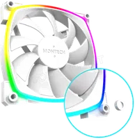 Ventilateur Boîtier PC Montech AX120 RGB PWM 120mm Blanc - 1