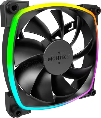 Lot de 3 Ventilateurs Boîtier Montech AX120 RGB 12cm Noir