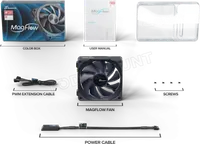 Ventilateur Boîtier Seasonic MagFlow 12cm PWM Noir - Connectivité Magnétique - 1