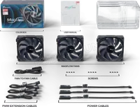 Lot de 3 Ventilateurs Boîtier Seasonic MagFlow 12cm PWM Noir - 1