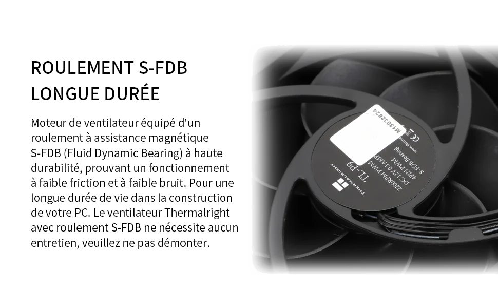 Ventilateur Boîtier Thermalright TY-147ASQ 140mm Noir - Silence et Performance