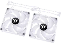 Lot de 2 Ventilateurs Boîtier Thermaltake CT140 PWM 14cm Blanc ARGB - 1