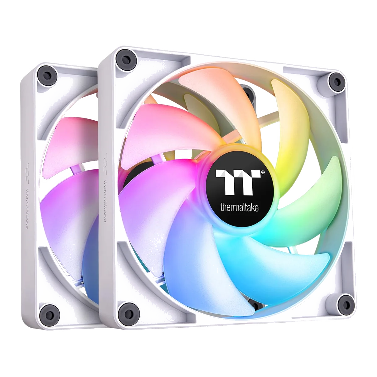 Lot de 2 Ventilateurs de boitier Thermaltake CT RGB - 14cm (Blanc)